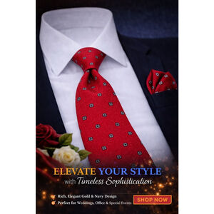 Raphael Red & Black Patterned Men's Tie